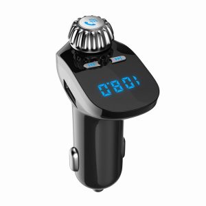 wireless bluetooth car fm transmitter hand mp3 player car kit support usb/tf card and fast charger with dual usb charge port for iphone