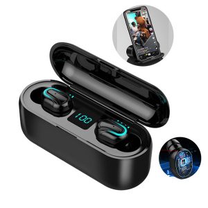 wireless bluetooth earbuds led display tws hbq-q32-1 hd handsheadphone sports earphone power bank gaming headset with mic charging case