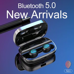 wireless bluetooth earphone 5.0 touch control stereo sound with portable charging box cell phone headphones with mic earbud xingfuyou