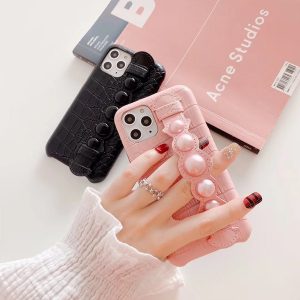 women iphone case for new iphone 11 pro max band mobile phone 7 8 plus noble case style crocodile pearl wrist 3 colors 2