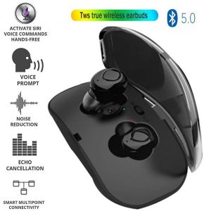 x18 tws 5.0 twins mini wireless headphones bluetooth earphones stereo headsets handssport portable earbuds with mic charging socket box