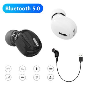 x9 mini in-ear earbud wireless bluetooth 5.0 noise reduction call earpiece heavy bass music earphone