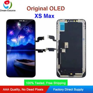 100% tested original oled screen display for iphone xs max complete assembly with perfect 3d touch fit for installation & dhl shipping