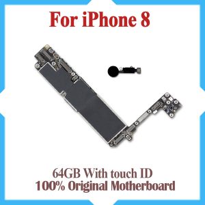 100% unlocked logic board for iphone 8 original motherboard for iphone 8 with touch id clean icould id with full chips