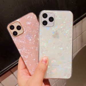 10p glitter shell pattern sparkle bling crystal clear soft tpu phone case for iphone x xr xs 11 pro max 8 7 6 6s plus silicone cover