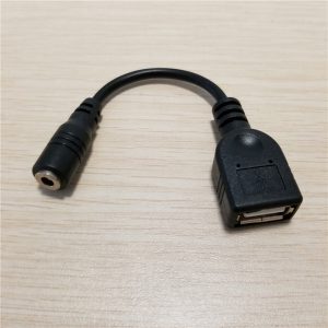 10pcs/lot 3.5x1.35mm dc female to female usb converter charge usb cable cord fine copper wire 10cm