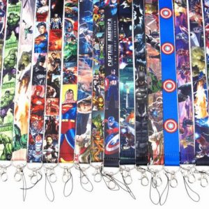 150 pcs neck lanyard id badge key holder superhero anime characters multi selection