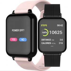 1pcs 2020 fashion b57 color screen smart watch heart rate blood pressure oximeter step call reminder bluetooth sports bracelet