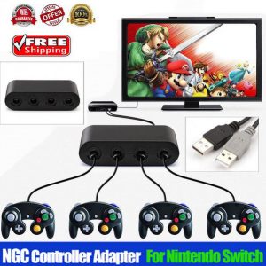 1x gamecube controller adapter for nintendo switch wii u and pc usb game adapter