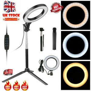 2019 led ring light camera lamp with tripod stand phone holder for youtube video live