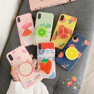 2020 new phone case for iphone 11 /11pro/11promax xr xsmax x/xs fruit kickstand samsung s10 s10+ huawei p30/p30pro back cover wholesale