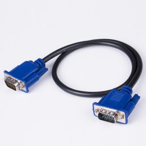 2pcs arrivals 0.5m vga male to male cable svga monitor cord blue plug for pc computer vga display cable