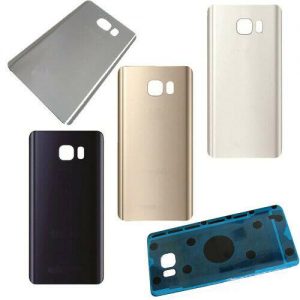 30pcs rear back door battery glass cover for samsung galaxy note 5 + adhesive with logo dhl