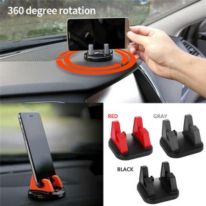 360° rotating non slip silicone pad car dashboard mount holder stand cradle dock for cell phone universal