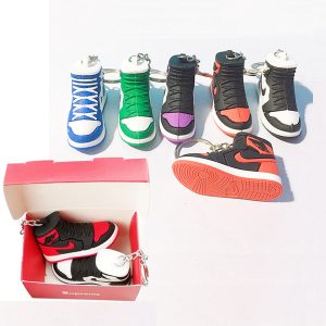 3d aj key ring accessories charms sneaker shoes keychain box mobile phone strap lanyard basketball shoes 5 colors