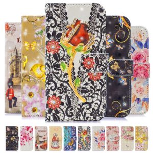 3d bling flower cartoon wallet leather case for iphone 11 pro x xs max xr 8 7 plus 6 6s se 5 5s xiaomi f1 redmi 5 5a note 6 pro strap cover