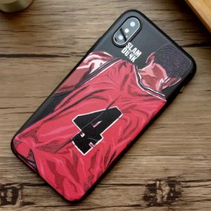 5 styles wholesale for iphone 11 pro max slamdunk cortoon red sports men case with basketball print silicone phone case