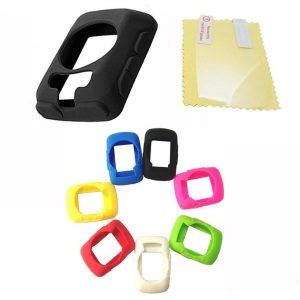 50pcs bike computer silicone rubber protect case & lcd screen film protector for garmin edge 200/520/810/820/1000/1030 wholesale