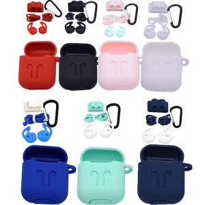 5pc silicone earphone accessories shock proof protective save cover case for earphones