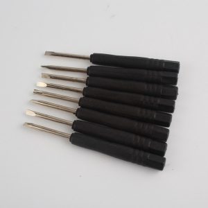 6000pcs / lot 85mm mini screwdriver 3.0mm slotted flat head straight screwdrivers black opening repair tool ing