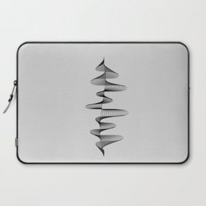 Abstract 80s Soundwave Art Music Audio black and white Musical design home wall bedroom decor Art Pr Computer Cover by The Motivated Type - Laptop Sle