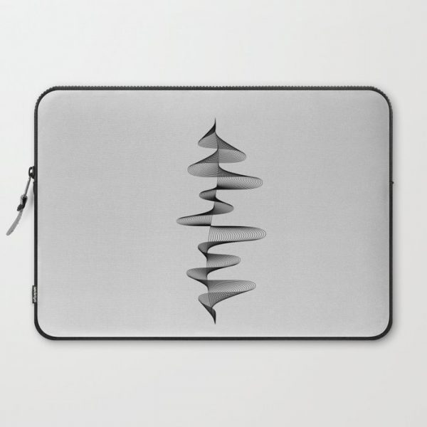 Abstract 80s Soundwave Art Music Audio black and white Musical design home wall bedroom decor Art Pr Computer Cover by The Motivated Type - Laptop Sle