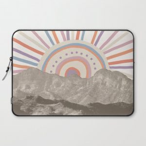 Abstract Mountains and Sun Computer Cover by desertxpalm - Laptop Sleeve - 15"