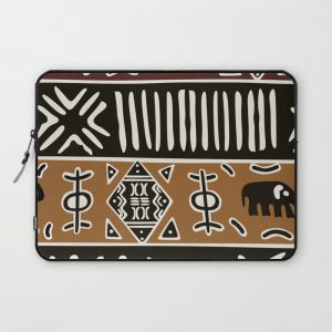 African mud cloth with elephants Computer Cover by dayone - Laptop Sleeve - 13"