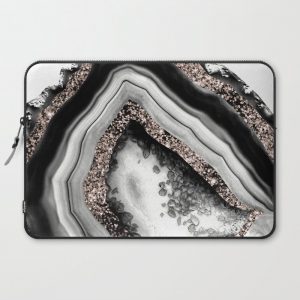 Agate Rose Gold Glitter Glam #4 #gem #decor #art #society6 Computer Cover by Anita's & Bella's Art - Laptop Sleeve - 15"