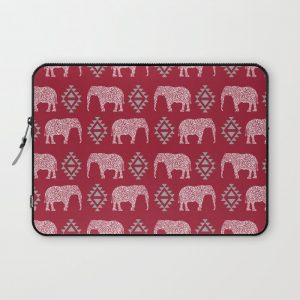 Alabama bama crimson tide pattern football varsity alumni Computer Cover by varsity print co. - Laptop Sleeve - 13"