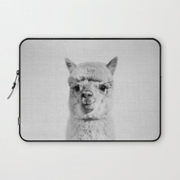 Alpaca - Black & White Computer Cover by Gal Design - Laptop Sleeve - 13"