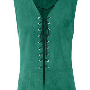 Amber Vintage Gilets Middle Ages Plus Size Lace Up Retro Costumes For Man