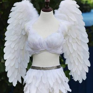 Angel Wings Costume White Feather Halloween Women Costume Accessories