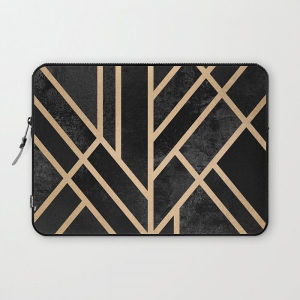 Art Deco Black Computer Cover by Elisabeth Fredriksson - Laptop Sleeve - 13"