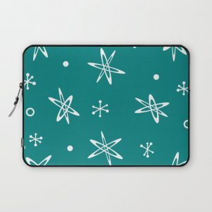 Atomic Era Space Age Teal Computer Cover by Kay Cordingly - Laptop Sleeve - 13"