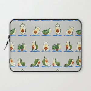 Avocado Yoga Watercolor Computer Cover by Huebucket - Laptop Sleeve - 13"