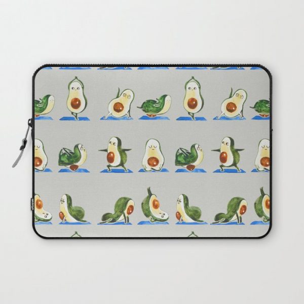 Avocado Yoga Watercolor Computer Cover by Huebucket - Laptop Sleeve - 13"