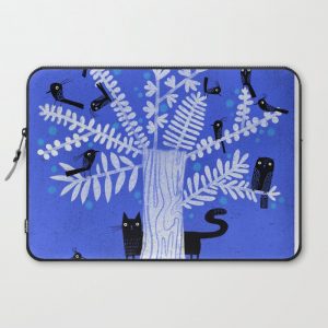 BLACK FLOCK Computer Cover by Terry Runyan - Laptop Sleeve - 15"