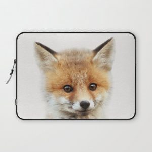 Baby Fox, Baby Animals Art Print By Synplus Computer Cover by synplus - Laptop Sleeve - 13"