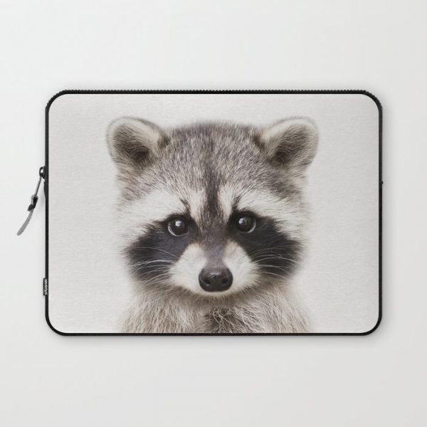 Baby Raccoon, Baby Animals Art Print By Synplus Computer Cover by synplus - Laptop Sleeve - 13"