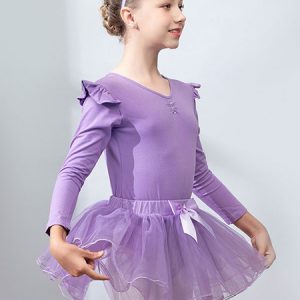 Ballet Dance Costumes Baby Blue Kid Bows Ruffle Tulle Tutu Skirt Halloween