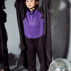 Bat Costume Halloween Kids Purple Jumpsuits And Headdress