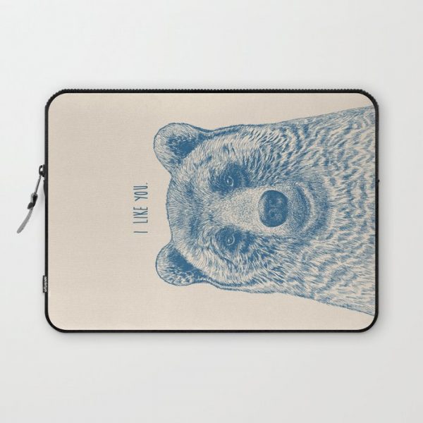 Bear (Ivory) Computer Cover by Rachel Caldwell - Laptop Sleeve - 13"