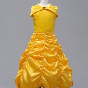 Belle Princess Costume Kids Cosplay Dress Beauty And The Beast Girls Yellow Costumes Halloween