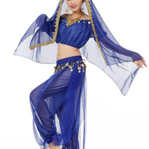 Belly Dance Costume Charming Chiffon Bollywood Dance Dress For Women With Veil