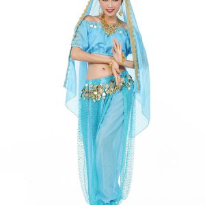 Belly Dance Costume Charming Chiffon Bollywood Dance Dress For Women With Veil