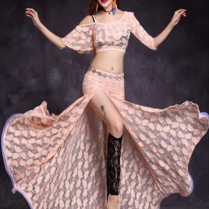 Belly Dance Costume Lace High Slit Women Belly Dance Wear For Women