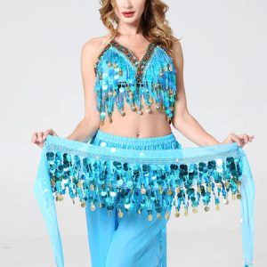 Belly Dance Costumes Sequins Studded Polyester Women Belly Dancing Accessory Halloween