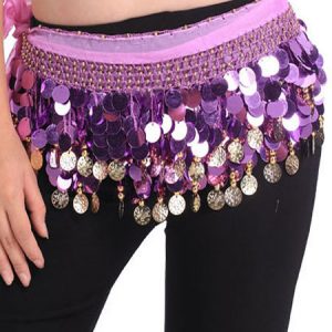 Belly Dancing Hip Scarf Blue Tiered Tassels Waist Chains Women's Belly Dance Costume Accessories