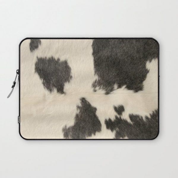 Black & White Cow Hide Computer Cover by The Ghost Town - Laptop Sleeve - 13"